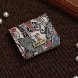 Priyaasi Women Grey & White Printed PU Two Fold Wallet-16