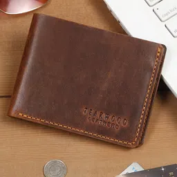 Teakwood Leathers Men Textured RFID Leather Two Fold Wallet-image-27