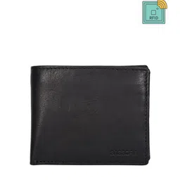 Sassora Men Black Leather Two Fold Wallet-image-69
