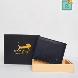 WILD EDGE Men Blue Leather Two Fold Wallet-image-83
