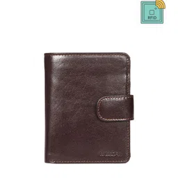 Sassora Men Brown Leather Two Fold Wallet-image-20