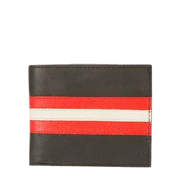 PERKED Men Striped Leather Two Fold Wallet-42