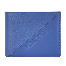 United Colors of Benetton Typography Self Design Leather Two Fold Wallet-image-9