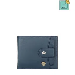 WildHorn Men Blue Textured Leather Two Fold Wallet-image-82