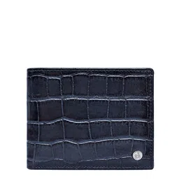 Eske Men Navy Blue Textured Leather Two Fold Wallet-image-85
