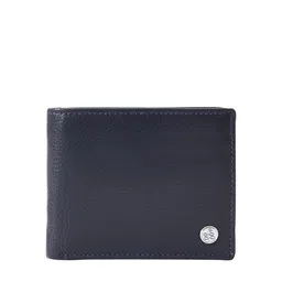 Eske Men Navy Blue Textured Leather Two Fold Wallet-image-24