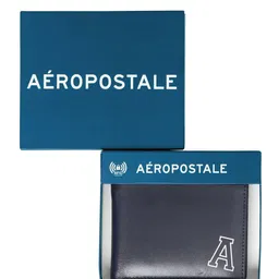 Aeropostale Men Typography Printed Leather Two Fold Wallet-47