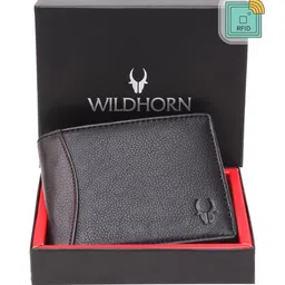 WildHorn Men Black & Brown Solid Pure Leather Two-Fold Wallet-41