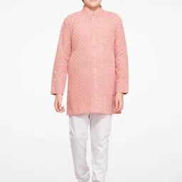 BAESD Boys Paisley Embroidered Thread Work Kurta with Pyjamas-29