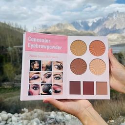 SKINPLUS All-in-One Makeup Book, 4-Layer Foldable Palette, Multi Shades, Contour, Blush, Highlight, Eyeshadow with Lipstick (Butterfly) image 5