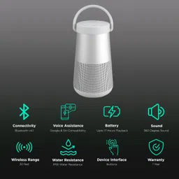 BOSE SoundLink Revolve+ II with Google & Siri Compatible Smart Speaker (360 Degree Sound, Luxe Silver) image 2