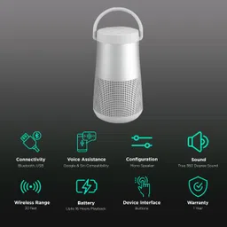 BOSE SoundLink Revolve Plus with Google & Siri Compatible Smart Speaker (16 Hours Playtime Time, Grey) image 2