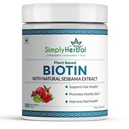 Simply Herbal Plant Based Biotin,  150 g  Unflavoured -32