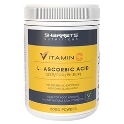 Sharrets Vitamin C L-Ascorbic Acid Powder,  500 g  Unflavoured -29