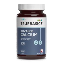 TrueBasics Advance Calcium Vitamin D3 & K2MK7,  90 tablet(s)  Unflavoured -3