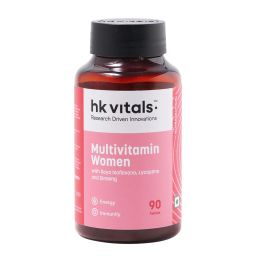 HealthKart HK Vitals Multivitamin Women with Ginseng, Ginkgo Biloba, Soya-Isoflavones & Lycopene,  90 tablet(s)  Unflavoured -12