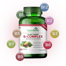 Simply Herbal Plant Based B-Complex,  60 capsules  Unflavoured  image 4