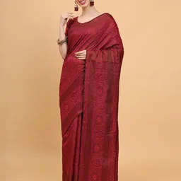 Melok Woven Design Art Silk Ready to Wear Banarasi Saree-34