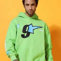GRIFFEL Men Printed Hooded Sweatshirt-picture-42