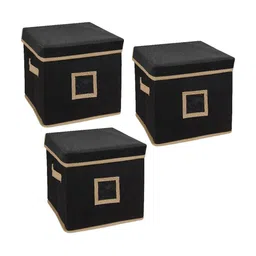 prettykrafts Black 3 Pieces Drawer Organiser-7
