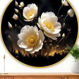 Myntra Elegant Homes Black & White Floral and Botanical Canvas Wall Paintings-image-73
