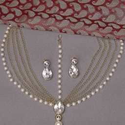OOMPH kundan Studded & Beaded Jewellery Set-image-53