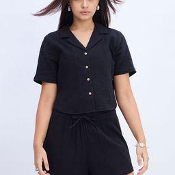 Nun Pure Cotton Shirt With Shorts Co-Ords-21