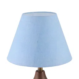 Fabindia Basix Blue Frusturical Shaped Cotton Lampshade-48