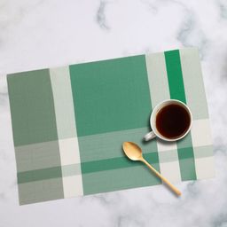 OBSESSIONS 6-Pcs Green Printed Rectangle PVC Waterproof Dining Table Placemats-image-85