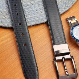 SAZARA Men Textured Leather Reversible Belt-picture-24