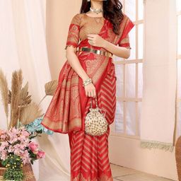 Lookmark Geometric Printed Saree-image-50