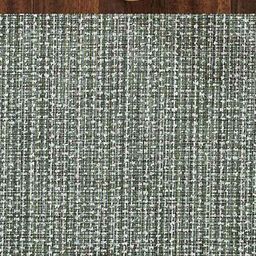 OBSESSIONS 6-Pcs Olive-Green & White Printed Rectangle PVC Waterproof Dining Table Placem-image-96