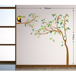 LANSTICK Brown & Green Printed Self-Adhesive WallStickers-17