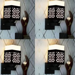 Gojeeva Black Wood Square Wall Lamps-picture-37