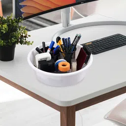 Kuber Industries White 3 Pieces Desk Organisers 6 ltr image 4