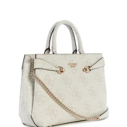 GUESS Printed PU Structured Satchel with Quilted image 4