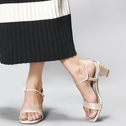 SHUZ TOUCH Women Open Toe Block Heels-5