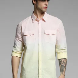 Jack & Jones Men Ombre Opaque Printed Casual Shirt-picture-4