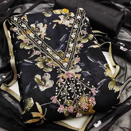 SHADOW & SAINING Printed Semi-Stitched Dress Material-image-67