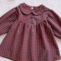 LULU & SKY Checked Peter Pan Collar Fit & Flare Dress-image-42