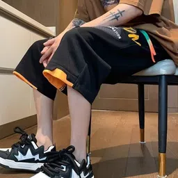 KPOP Men Typography Printed Regular Fit Shorts image 4