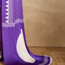 all about you Striped Block Print Saree image 3