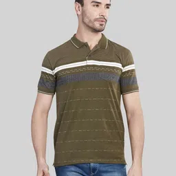 BE POSITIVE Men Striped Polo Collar T-shirt-image-17