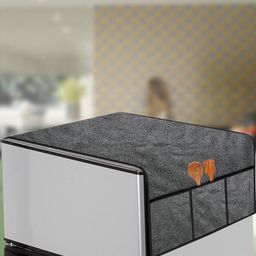 The Furnishing Tree Grey Plastic Refrigerator Cover-image-78
