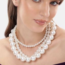 DressBerry Brass Rhodium-Plated Layered Necklace-picture-43