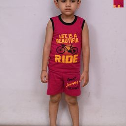 INDIA FASHION FAB Boys Printed T-shirt with Shorts-image-73