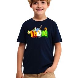 Double F Feel The Fashion Boys Navy Blue Printed T-shirt-image-95