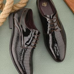 House of Pataudi  Men Textured Formal Derbys-picture-13