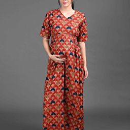 GOLDSTROMS Floral Print Maternity Maxi Dress-image-32