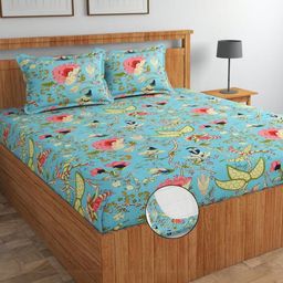 SHOMES Floral Superfine King Bedsheets-image-96